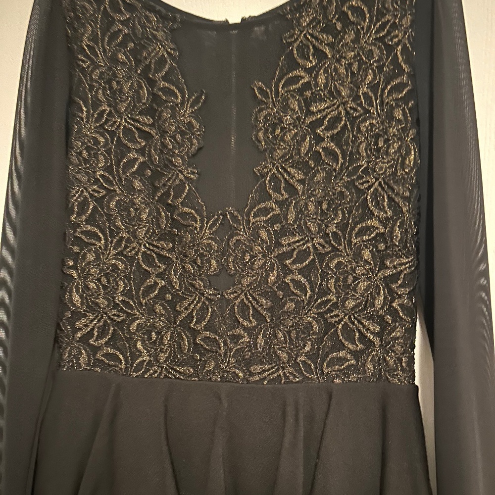 Women’s Bebe Medium Dress with Gold Embroidery